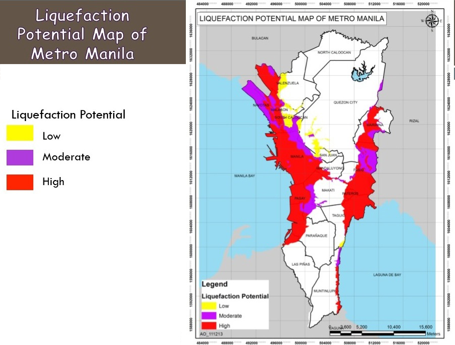 Geologic Map Of Metro Manila Infographic: Liquefaction Potential Map Of Metro Manila | Philstar.com