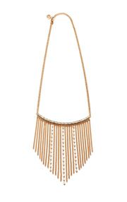 Michael Kors Baguette Crystal Fringe Statement Necklace