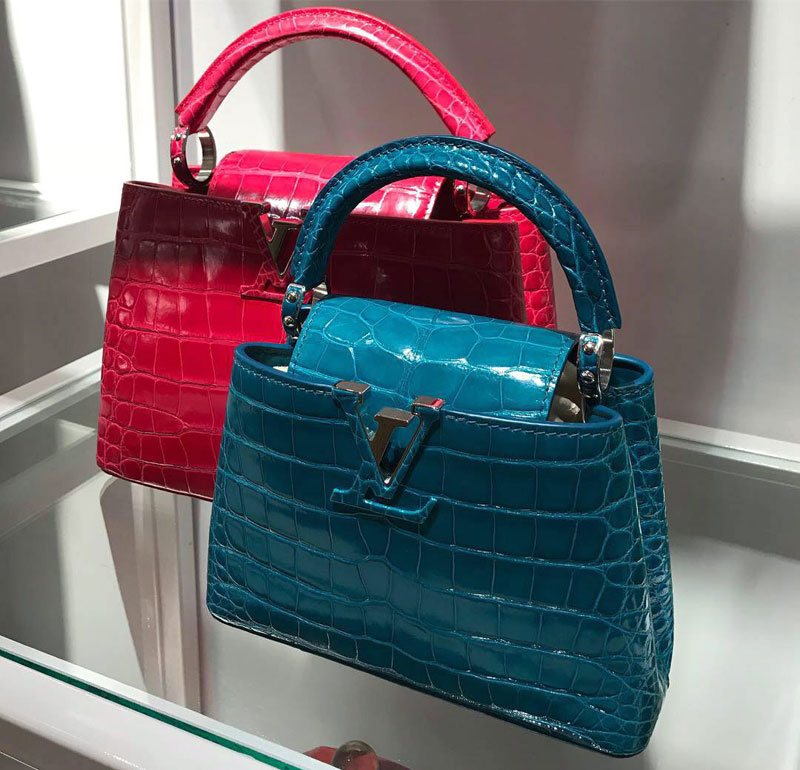 Louis Vuitton Greenbelt now carries exotic leathers