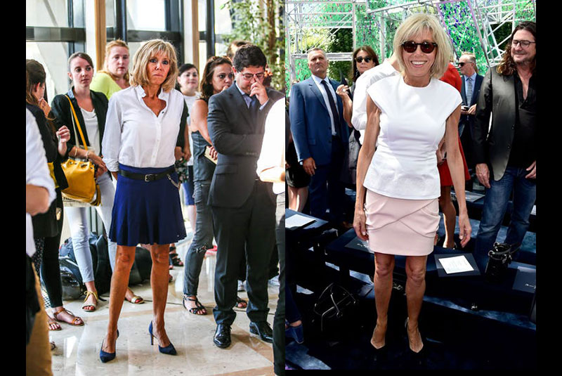 Brigitte Macron Wears (What Else?) Louis Vuitton for the NATO Spouse Summit