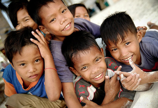 Filipino boys smiling