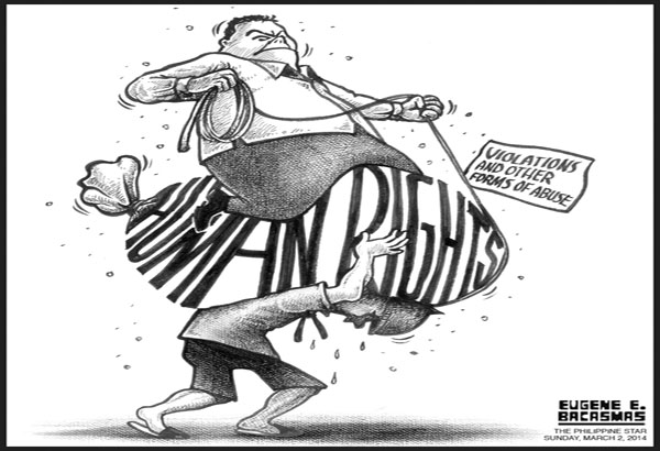 Image result for editorial cartoon tagalog HUMAN RIGHTS