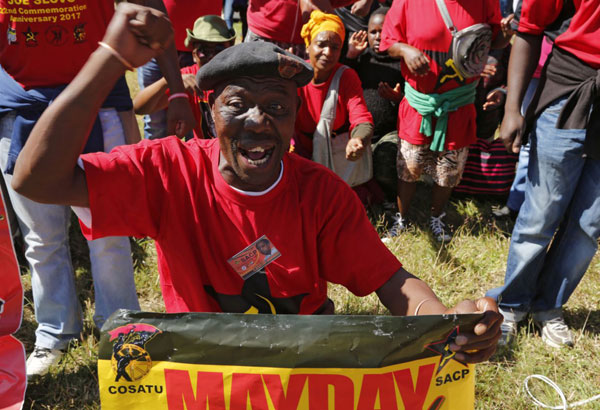 South African president jeered at May Day rally South African president jeered at May Day rally