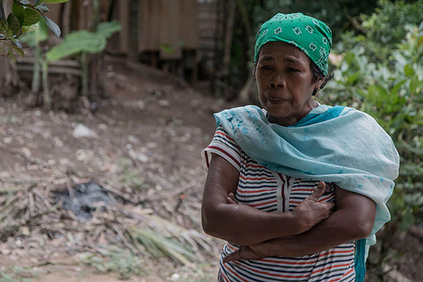 Ningning Astoveza, Dumagat chieftain in Cablao in General Nakar town.