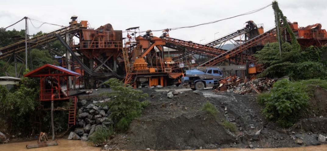 shows quarrying operations in Rodriguez, Rizal.