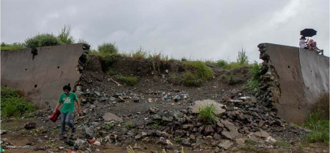 Dike near Kasiglahan Village that was destroyed during the onslaught of Typhoon Ulysses