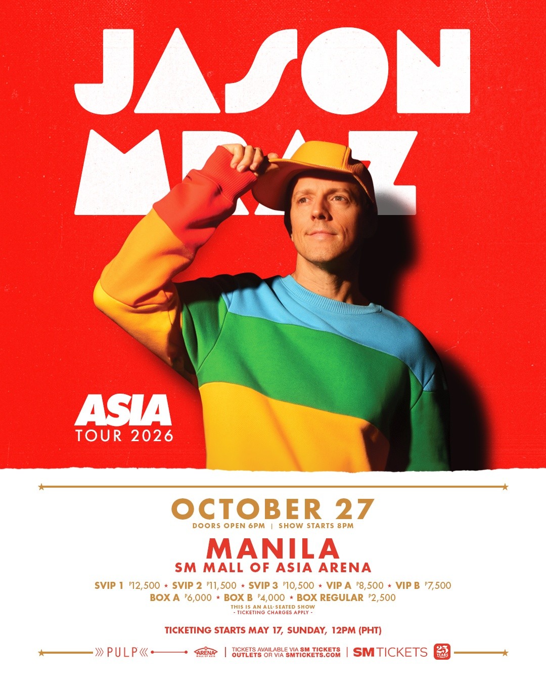 Jason Mraz Asia Tour 2026