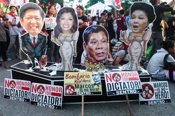 Anti-Marcos protest on Bonifacio Day 2016