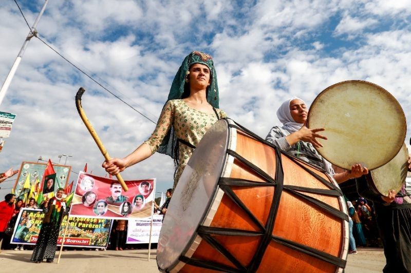 Syrian Kurdish women march to end gender-based violence