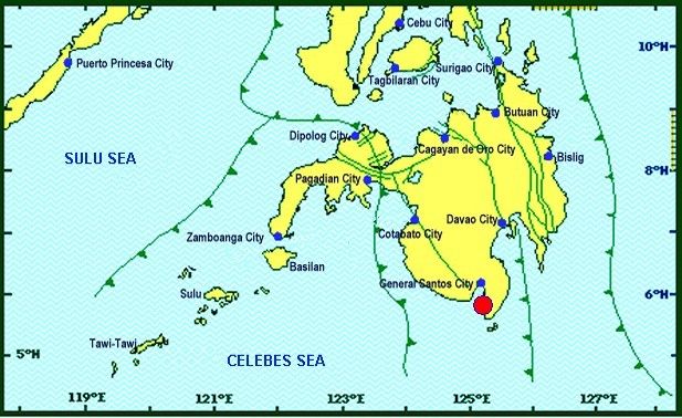 Saranggani niyanig ng magnitude 5.8 na lindol