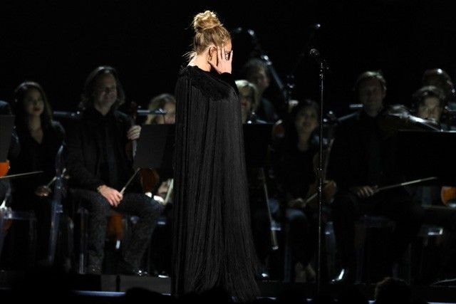 Adele has hiccup, again, during live performance at Grammys