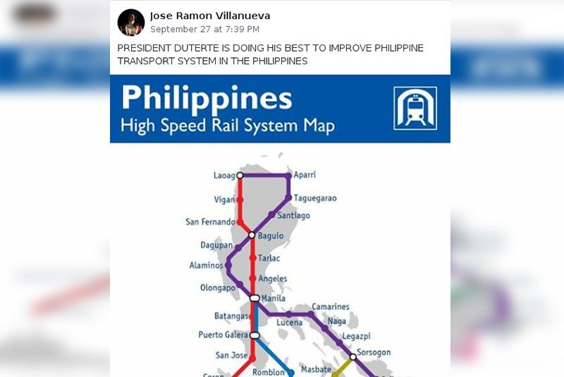 Fact check: No, this is not a map of the Philippinesâ�� high-speed rail system