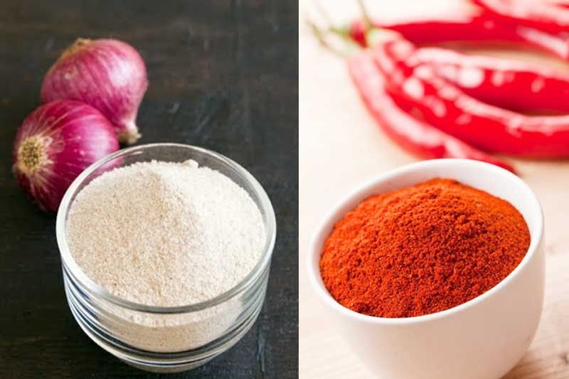 Powdered onion, sili soon in the market