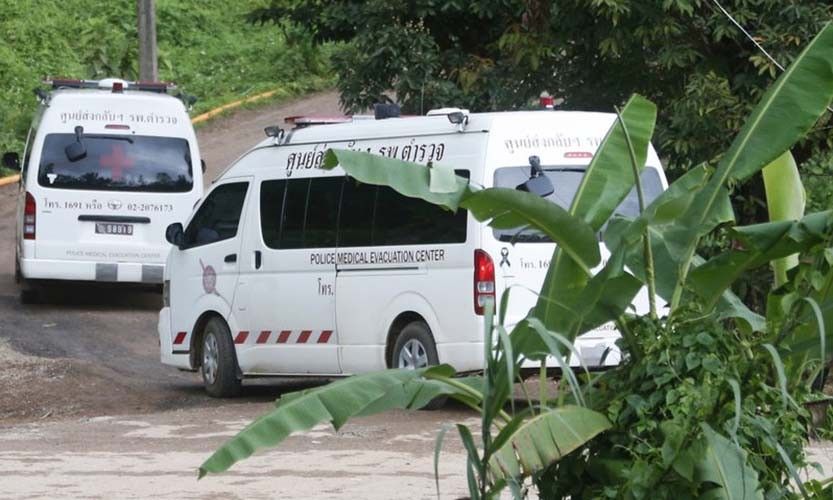 Ambulance leaves Thai cave on 2nd day of rescue operation