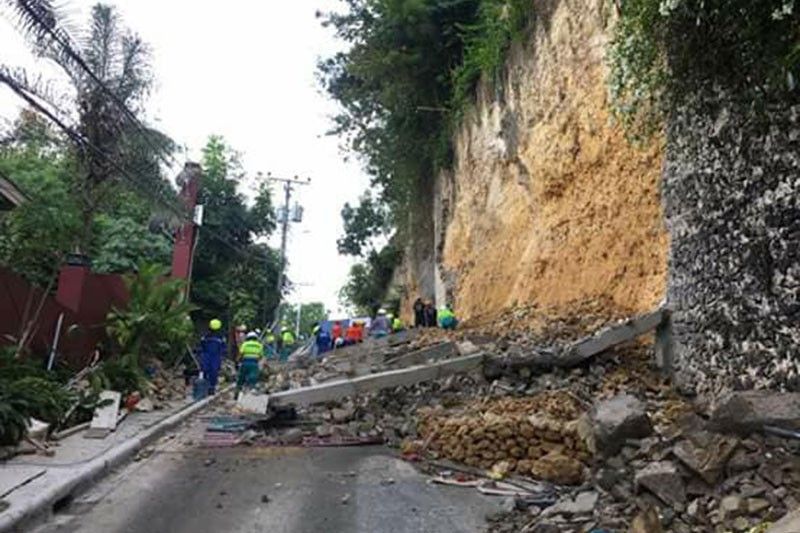 Landslide hits posh village