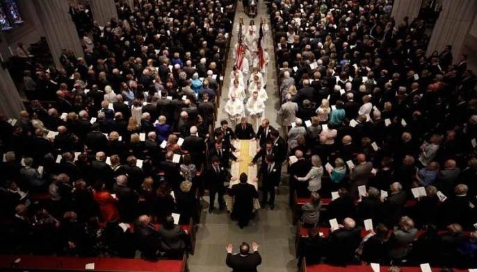 Barbara Bush buried at presidential library