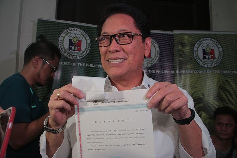 Labor chief Bello out of running for ombudsman