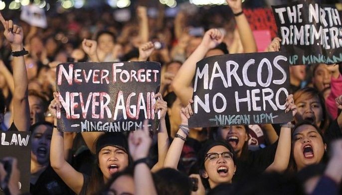 Anti-Marcos burial protesters unite at 'Black Friday' rally