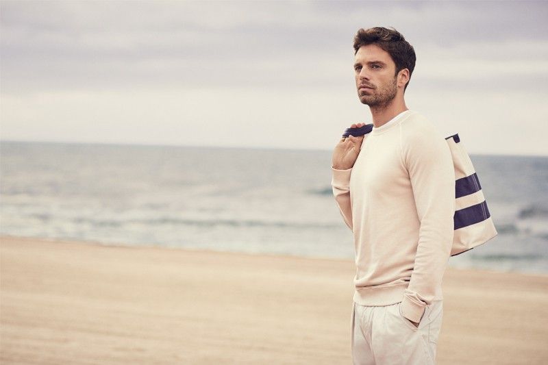 Hollywood actor Sebastian Stan relaxes by the sea with BOSS