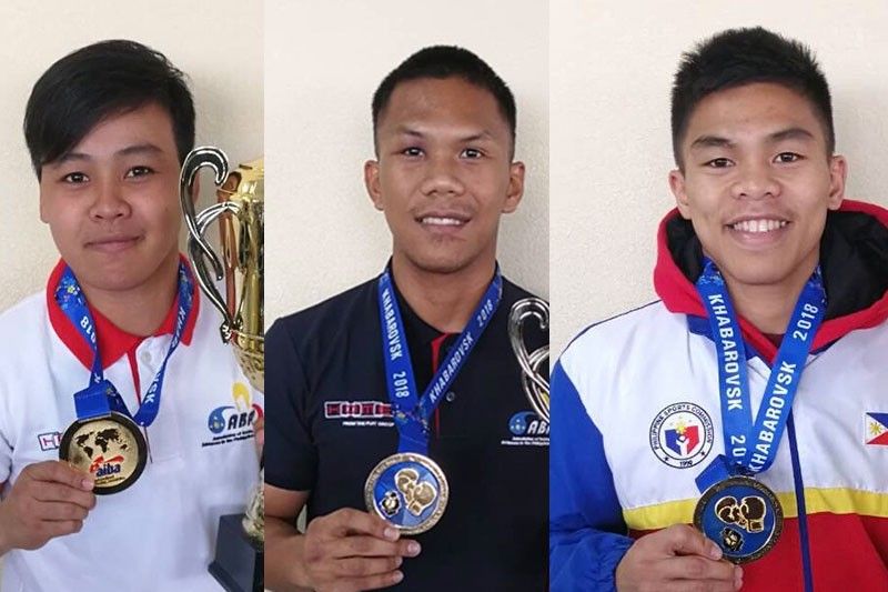 3-Pinoy boxers sumuntok ng gold