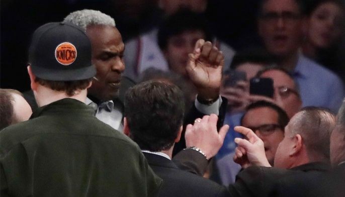 Former Knick Oakley ejected after altercation in Garden seats
