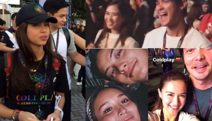 Celebrity couples date at Coldplay concert