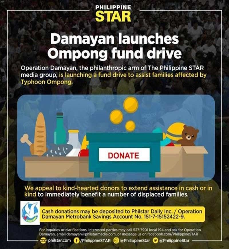 Ompong fund drive: P500,200