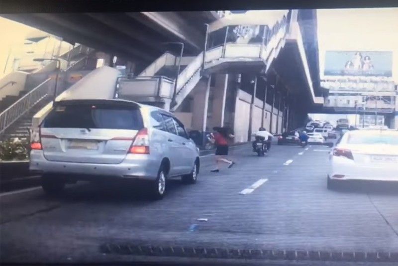 Viral: Video shows jaywalking woman hit by car on EDSA