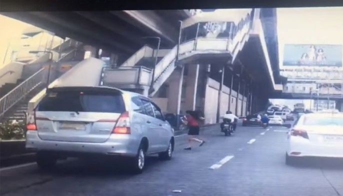 Viral: Video shows jaywalking woman hit by car on EDSA