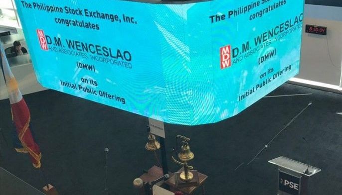 D.M. Wenceslao braves bear market, shares slide in debut