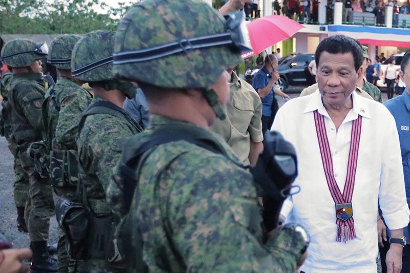 Duterte repeats vow he won't let soldiers go to jail amid military 'disloyalty' fears