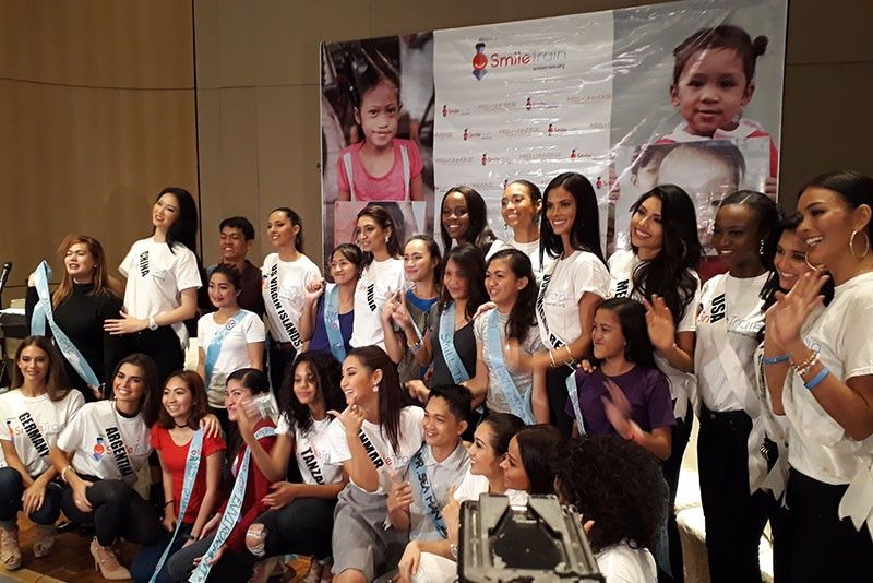 Miss Universe candidates moved by cleft lip patients