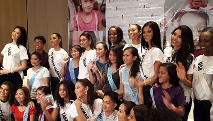 Miss Universe candidates moved by cleft lip patients