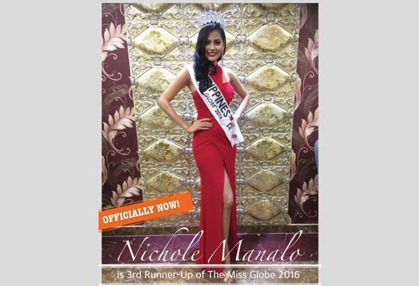 Philippine bet is Miss Globe 2016 3rd runner-up