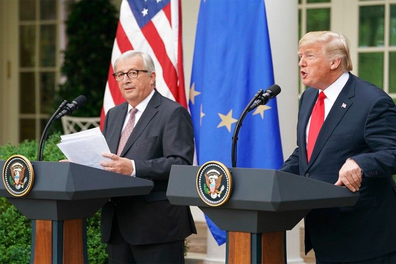 Trump, European Union leaders pull back from trade war