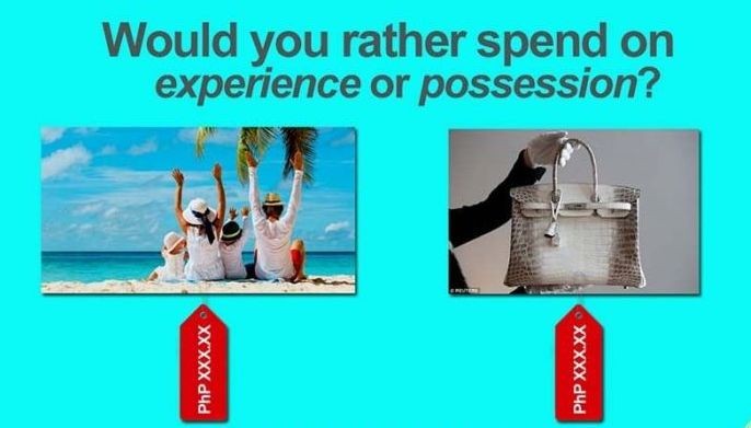 Would you rather spend on experience or possession?