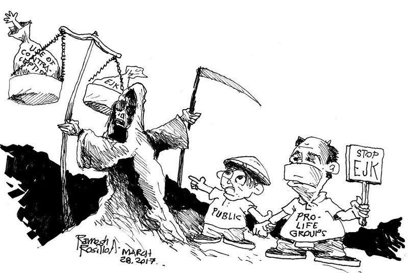 Image result for EDITORIALS PINOY EJK HUMAN RIGHTS CARTOON