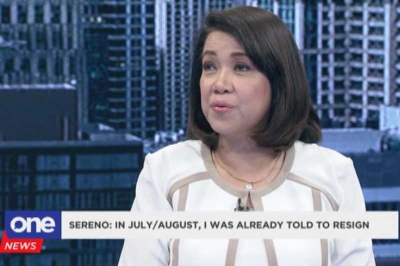 Sereno appeals ouster from Supreme Court