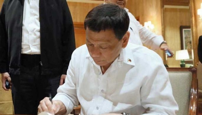 Duterte signs law banning hazing