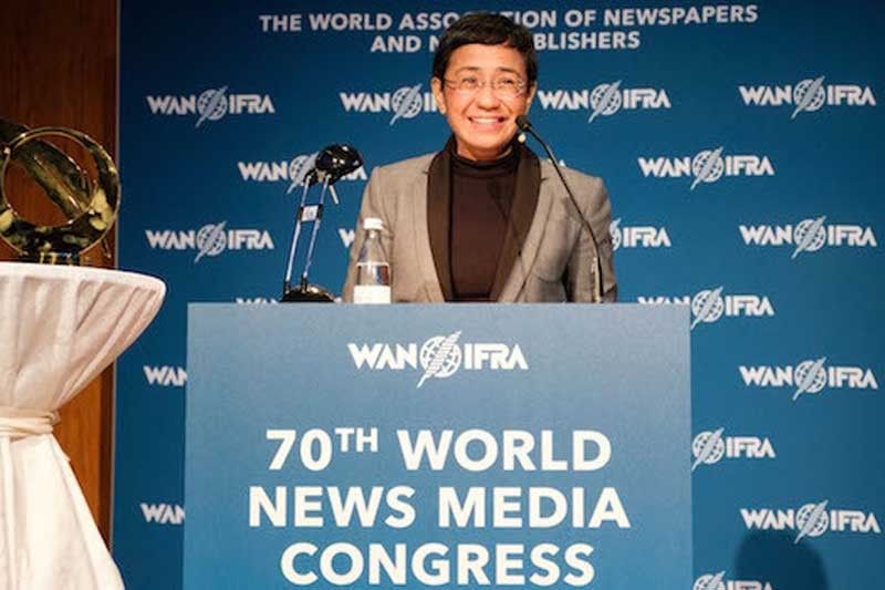 World newspaper group honors Ressa, 2 other women editors