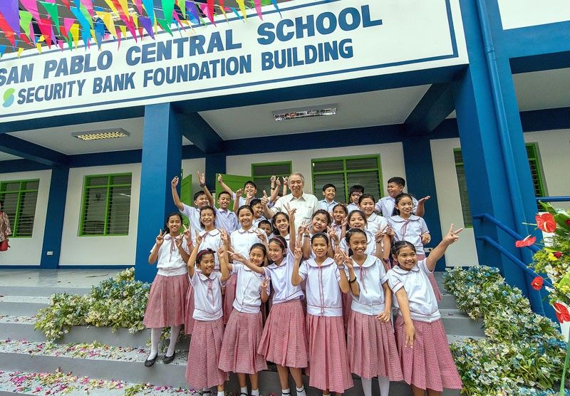 Comfortable classrooms await Security Bank Foundation beneficiaries in Lucena and San Pablo