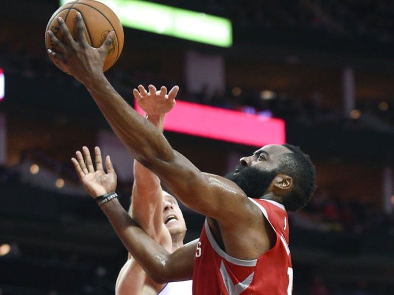 Harden drops 43 points as Rockets squeak past Pistons
