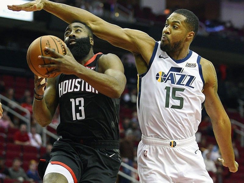 Jazz disarm Rockets; Harden leaves game in 4th