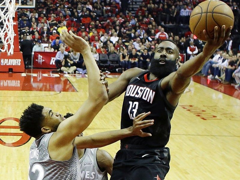 Harden explodes for 44 points as Rockets escape Wolves