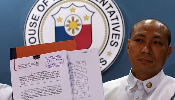 Supplemental impeach rap filed vs Duterte over West Philippine Sea, Benham Rise