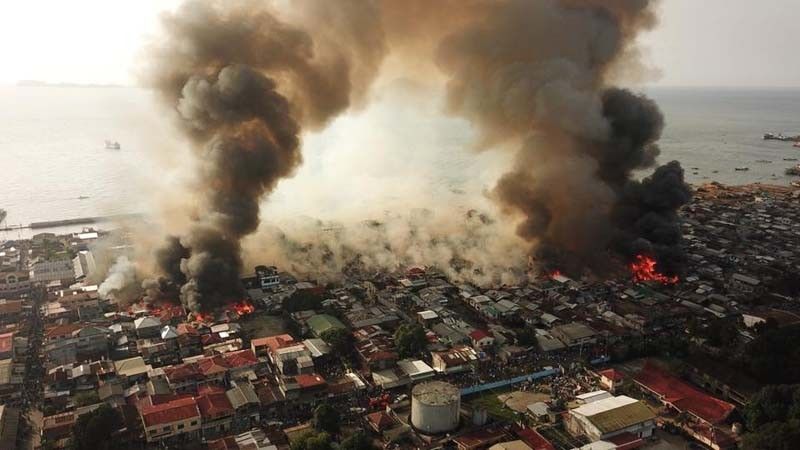 Fire hits 3 barangays in Jolo