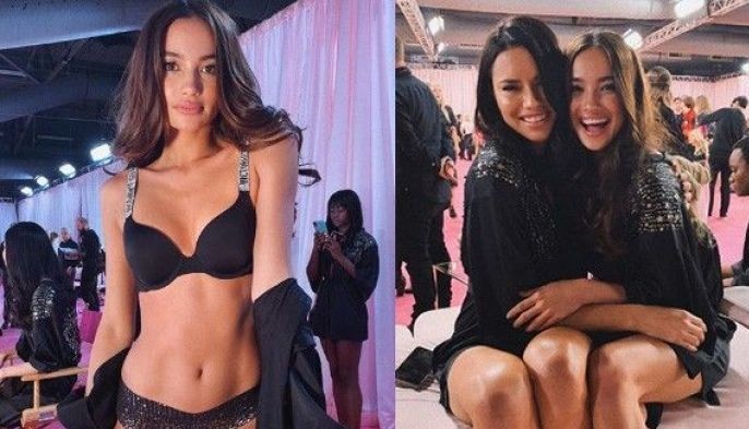Kelsey Merritt finally walks as first Filipina Victoria&rsquo;s Secret Angel, poses with retiring Adriana Lima