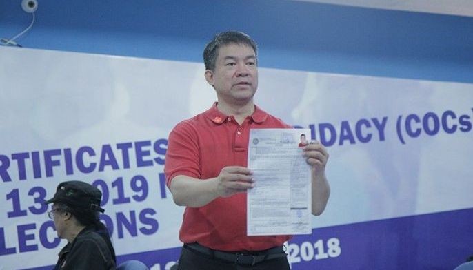 Koko Pimentel first to file COC