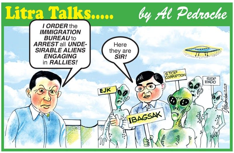 Unde-sirable aliens engaging in rallies!