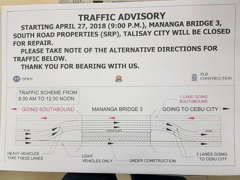 Mananga bridge repair: Traffic in south Cebu expected to worsen